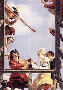HONTHORST, Gerrit van Musical Group on a Balcony sf china oil painting artist